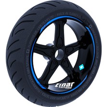 Die Grup Çınar Extreme Azur Mavi 4 Parçalı Keskin Jant Şeridi Sticker