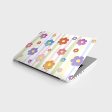 Die Grup Laptop Sticker Bilgisayar Notebook Pc Kaplama Etiketi 3D Renkli Papatya