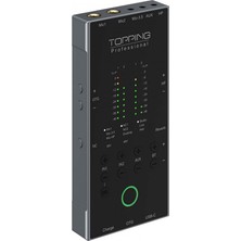 Die Grup Topping Professional M62 Grey | 4-Giriş 1-Çıkış 24-Bit/96 Khz Taşınabilir Usb-C Ses Kartı: Windows | Osx | Ios | Android Uyumlu (Tiktok, Instagram Gibi Uygulamalar Üzerinden Canlı Yayın)