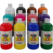Die Grup Tüm Renkler Parmak Boyası 12'li Set 12X500GR