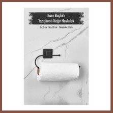 Bezos Yapışkanlı Kare Başlıklı Siyah Kağıt Havluluk Dry