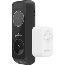 Die Grup Youkey DB312 Dual Camera Wireless Kapı Zili Çift Kamera Sistemi (2k + 1K),160°+ 120°ULTRA Geniş Açı,gece Görüş Desteği,kapı Güvenliği ve Giriş Kontrolü,paket Teslimat Izleme