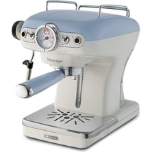 Esranın Dünyası Ariete Vintage Espresso Kahve Makinesi Mavi 1389/15 - Süt Köpürtme Başlığı, 900 Watt, 0,9 Litre Çıkarılabilir Su Tankı, Çıkarılabilir Damlama Tepsisi ve Bardak Tutucu, Bekleme Fonksiyonu