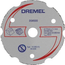 Die Grup Dremel DSM20 Kompakt Testere ile Uyumlu Ahşap ve Yumuşak Malzemede Çok Amaçlı Karpit Kesme Diski (DSM500)