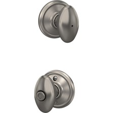 Die Grup Schlage F40VSIE619 Siena Gizlilik Topuzu, Saten Nikel