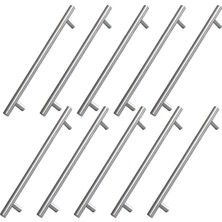 10 Adet Pürüzsüz Inox Metal Kulp 192 mm Mobilya Mutfak Çekmece Dolap Dolabı Kulbu Kulpu Kulpları