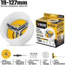 Esranın Dünyası Sgs SGS3636 Körük Toz Kapağı Korumalı Ayarlı Bi-Metal Panç Seti (19-127 Mm) - Alçıpan, Ahşap, Pvc ve Alüminyum Delme Testeresi