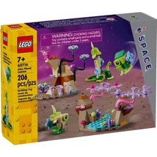 Die Grup LEGO 40716 Uzay Alien Planet Habitat 7+206 Parça Oyuncak Yapı Seti 3 Alien Figürleri ile