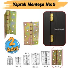 Esranın Dünyası Metal Yaprak Menteşe 2 Adet Prinç Sarı No:5 Mobilya Pencere Kapı Dolap Pvc Menteşesi Iki Kanatlı
