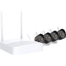 AKS Tenda 4 Kanallı Kablosuz Hd Video Güvenlik Kiti K4W-3TC