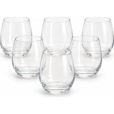 Die Grup Deconox Kristal Cam Su Bardağı Seti 6’lı, Her Bardak 380 Ml, Şeffaf Yuvarlak Meşrubat, Limonata ve Meyve Suyu Bardağı