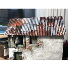 Mythriva 1/35 Oluklu Aluminyum Çatı Levhası 7,3x3,4 cm 4 Adet