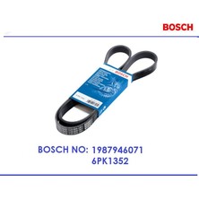 Bosch 6PK1352 V Kayış Partner 206 Bipper Berlingo Nemo Jumpy 1,4/1,6 Hdi Focus 2 Custom V362 V710 T4 1987946071