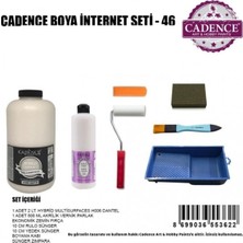 Mythriva Cadence Hybrid Multisurface Akrilik Boya 2 Litre, 500ML Parlak Vernik, Boyama Seti