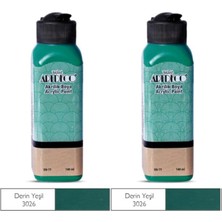 Mythriva Artdeco Akrilik Boya, 2'li Set, 140 Ml, Derin Yeşil 3026