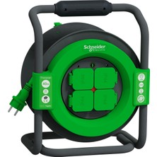 Die Grup Schneider Electric SC5IMT33161 Kablo Makarası, 40 M, HO7RNF 3g1,5, IP44, Yeşil