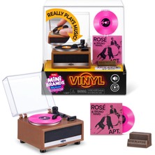 Mythriva Mini Brands Really Works Vinyl Playset By Zuru - Çalışan Mini Plak Çalar, 1 Özel Vinil ve Stand, Really Works Kapsül ile Uyumlu (Ayrı Satılır), Kidults & Müzik Hayranları Için Hediye