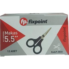 Mythriva Bbs Home Fixpoint Paslanmaz Çelik Makas, C2005M, Keskin Bıçak, Ofis, Okul Kullanımı, Çok Amaçlı, Dayanıklı Vidalı Yapı, Ergonomik, Hassas Kağıt, Karton, Kumaş Kesimi, Profesyonel Makas, 5,5" (14 Cm)