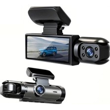 Die Grup CR55 3.16 Inç Ekranlı 1080P Full Hd Dikiz Aynası Tipi Çift Kameralı Araç Kamerası – Park Modlu ve G-Sensörlü Araç Kayıt Cihazı