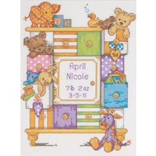 Mythriva Ölçüler Sayılı Kreuzstick Set, Bebek Drawers Birth Record