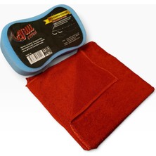 Mythriva Afilli Extra Oto Yıkama Süngeri ve Arfix Mikrofiber Temizlik Bezi Seti