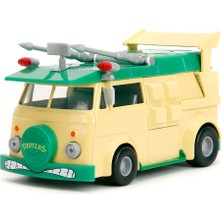 Mythriva Jada Toys - Ninja Turtles Parti Vagonu, Metal Model Araba, 1:32, Teenage Mutant Ninja Kaplumbağalar Metal Parti Minibüsü, 13,5 Cm, 8 Yaşından Büyük Hayranlar ve Çocuklar Için