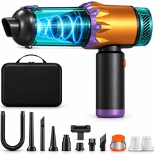 Mythriva Matt MCV22 Şarjlı Araç Süpürgesi Sarı 22.000PA Güçlü Vakumlu Mini El Süpürgesi Type-C Şarjlı