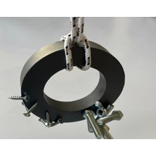 Die Grup Hdg Inşaat Şantiye Çivi Vida Toplama Mıknatısı - Metal Toplayıcı Halatlı Güçlü Halka Mıknatıs 100X60X20