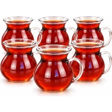 Mythriva Orret Home Keyfi Ala 6'lı Borosilikat Cam Çay Bardağı Seti, 200ML Termisil Kupa, Şık ve Dayanıklı, Çay Vakti Için Ideal (6 Adet)