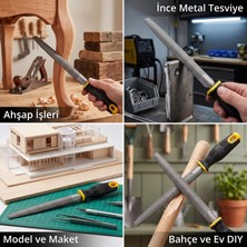 Die Grup 8 mm Balıksırtı Ahşap Törpüsü - Ergonomik Plastik Saplı Hassas Ahşap ve Metal Törpü