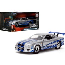 Mythriva Jada Fast & Furious Diecast Model 1/32 2002 Fits Nissan Skyline Gtr R34SILVER/BLUE