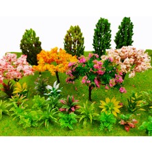 Die Grup Momoonnon 28 Adet Minyatür Peri Bahçe Ağacı Bitki Süsü, Karışık Model Ağaçlar 3-3 Inç, Minyatür Dollhouse Saksıları Dekor Yosun Bonsai Mikro Manzara Kendin Yap El Sanatları Bahçe Süsü