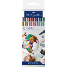 Mythriva Faber-Castell Metalik Markör, 12'li Set