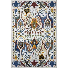 Kilim Home Modern Antik Desenli Krem ve Kahve Detaylı Şark Köşesi Dekor Halı 2311