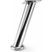 Mythriva Tablalı Dereceli Ayarlanabilir (20 Cm) Krom Metal Baza Tv Ünitesi Koltuk Mobilya Ayağı (+2cm)