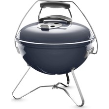 Mythriva Weber Smokey Joe Premium Kömür Mangalı, Ø 37 cm Izgara Yüzeyi, Taşınabilir Barbekü Mangalı, Pratik Taşıma Saplı, Porselen Emaye Kapak ve Kazan – Ardıç Mavisi