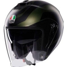 Mythriva Agv Irides Motosiklet Kaskı Açık Kask Sakai Matt Green Black S