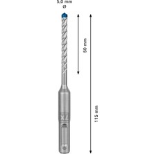 Mythriva Bosch Accessories Expert Sds Plus-7x 2608900157 Darbeli Matkap 10 Parça 5,00 mm Toplam Uzunluk 115 mm Sds-