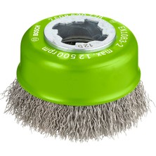 Mythriva Bosch Professional Dalgalı Tencere Fırçası Clean (Inox, X-Lock Için, Paslanmaz, Ø 75 Mm, Tel Kalınlığı 0,3 Mm, Çap 125 mm Için)