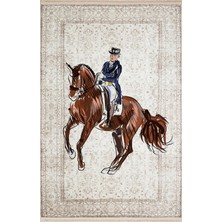 Kilim Home Mars 171 Bej Vintage Binicilik At Figürlü Modern Dokuma Taban Halı