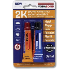 Mythriva Vodabond 53.03.030 Rapid Epoxy Yapıştırıcı, 30G, Şeffaf, Plastik, Metal, Seramik, Porselen, Cam, Ahşap