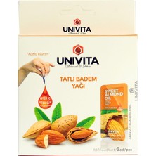 Mythriva UNIVITA%100 Doğal Katkısız Soğuk Sıkım Tatlı Badem Yağı/sweet Almond Oil 4 ml x 6 Adet
