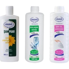 Mythriva Ersağ Sarı Papatya Şampuan 300 ml + Bulaşık Sıvısı 1000 ml + Sıvı El Köpüğü 1000 ml