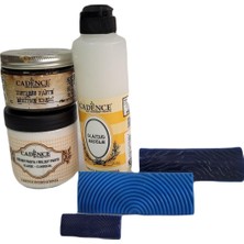 Vionna Cadence Eskitme Seti, 250 ml Glaze Medium, Eskitme Kremi Espresso, Rölyef Pasta, Doku Seti