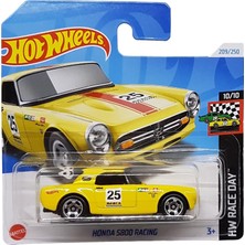 Vionna Hot Wheels - Honda S800 Racing - Hw Race Day 10/10 - HRY58 - Short Card - Sarı - Mattel 2024 – 1:64