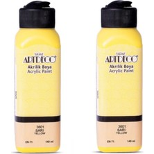 Vionna Artdeco Akrilik Boya, 2'li Set, 140 Ml, Sarı (3601)