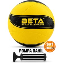 Vionna Telvesse Voleybol Topu Pompalı Dahil Set Kauçuk Beta Dikişsiz Yekpare Üretim Siyah