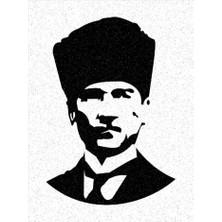 Vionna Mustafa Kemal Atatürk Kalpaklı 5 Adet Büyük Boy A4 Kum Boyama Kartı Seti-Red Castle KB-RC-059