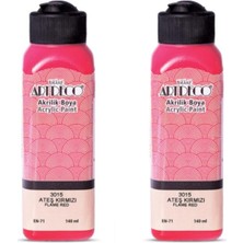 Vionna Artdeco Akrilik Boya 140 Ml, 2'li Set, 3015 Ateş Kırmızı