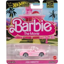 Vionna Hot Wheels Premium Pop Kültürü, Barbie Film 1956 Corvette, Pembe, Metal Döküm Araba, JBL79, 3+ Yıl
